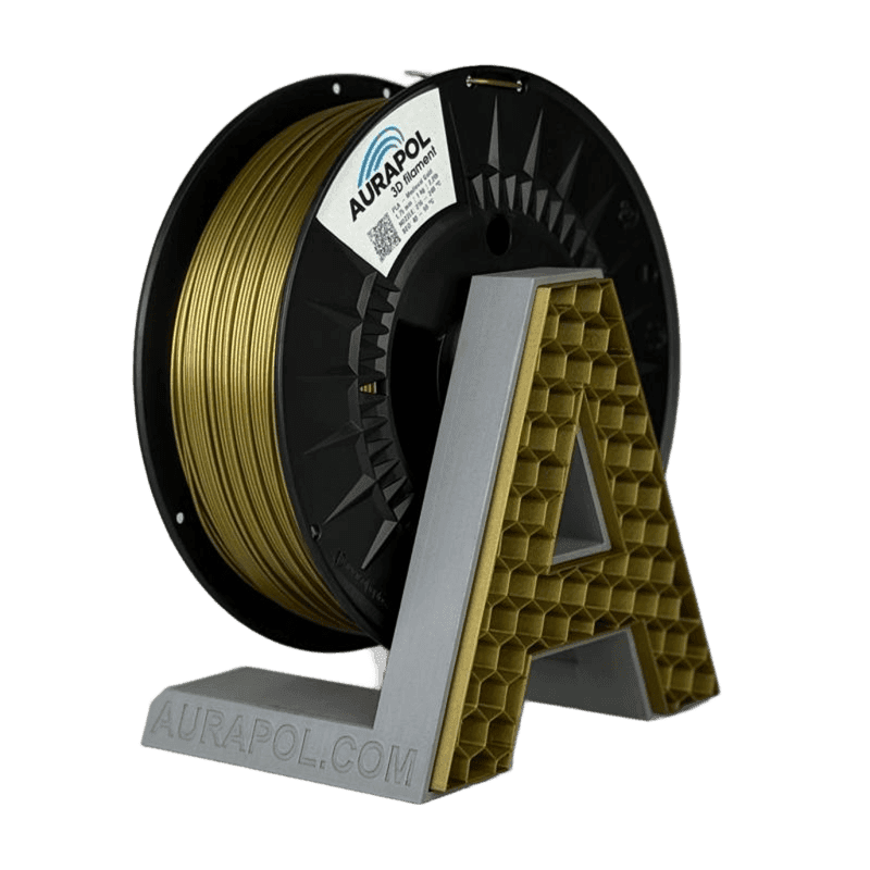 AURAPOL PLA 3D Filament Medieval Gold 1 kg 1,75 mm