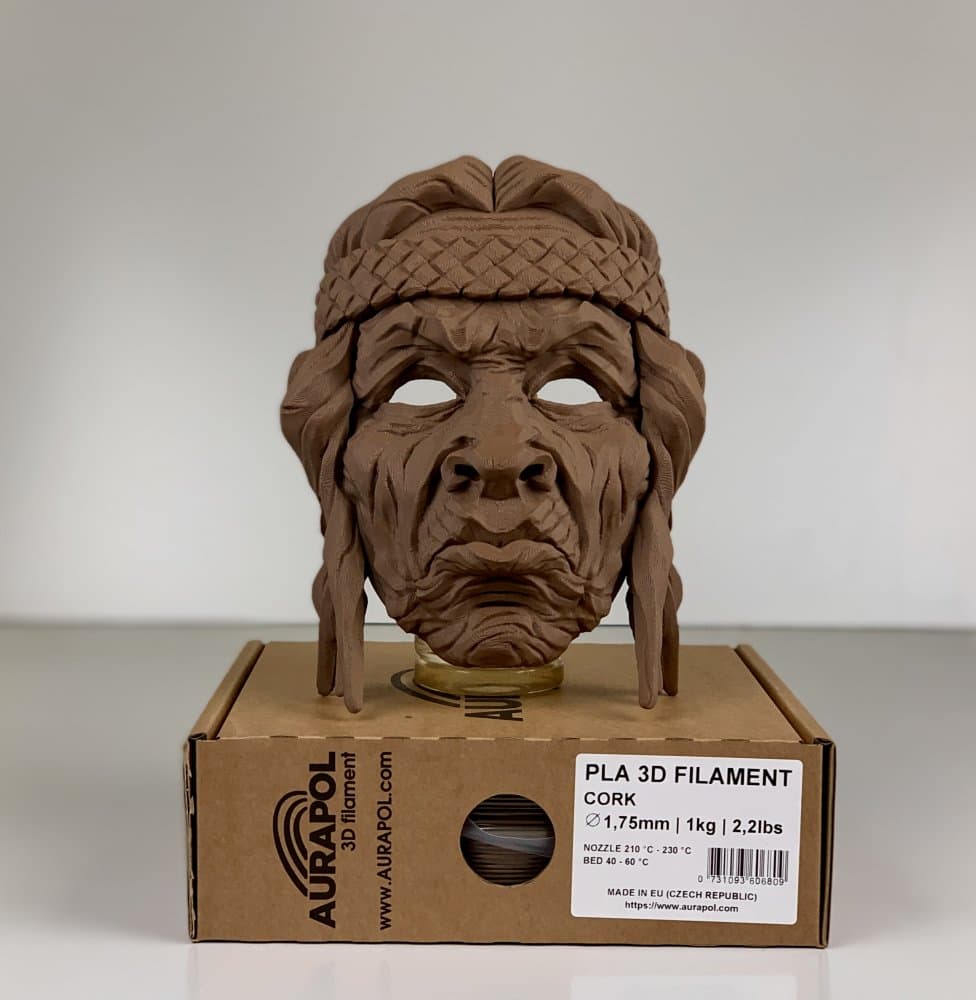 AURAPOL PLA 3D Filament WOOD CORK 850 g 1,75 mm - náhled 3