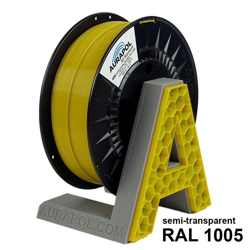 AURAPOL PLA 3D Filament Honey partially transparent 1 kg 1.75 mm