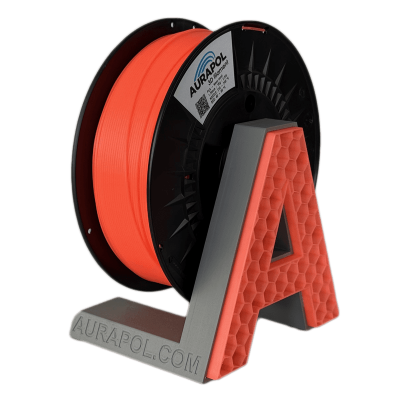 AURAPOL PLA 3D Filament Neon coral částečně transparentní 1 kg 1,75 mm