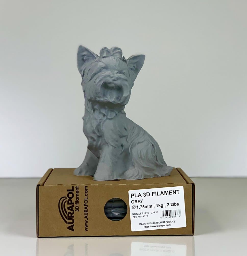 AURAPOL PLA 3D Filament Grey 1 kg 1,75 mm - náhled 3