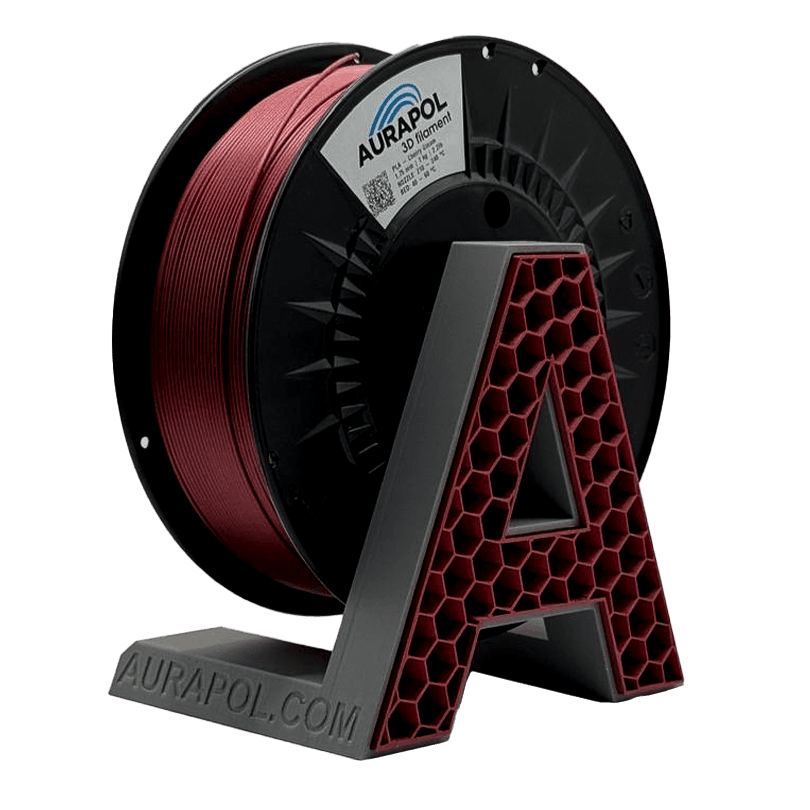 AURAPOL PLA 3D Filament Cherry Gleam 1 kg 1,75 mm