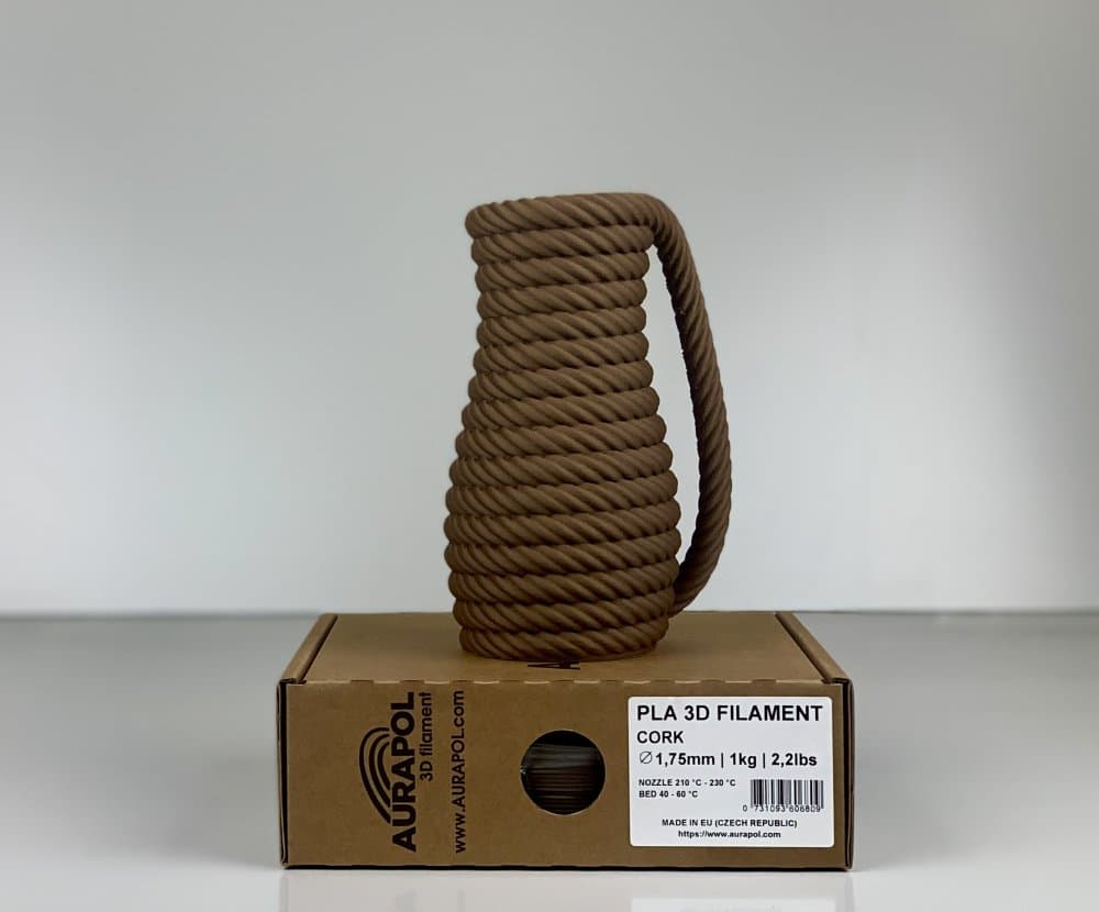 AURAPOL PLA 3D Filament WOOD CORK 850 g 1,75 mm - náhled 4