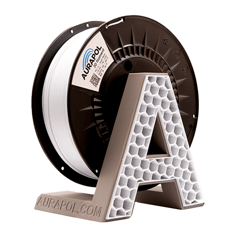 AURAPOL PET-G Filament Bright White 1 kg 1,75 mm