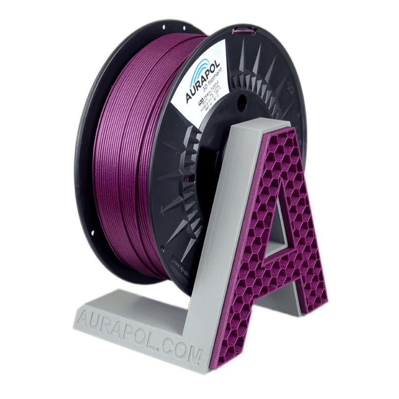 AURAPOL PLA 3D Filament Purpurová metalíza 1 kg 1,75 mm