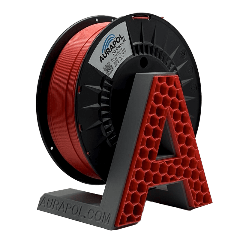 AURAPOL PLA 3D Filament Lipstick Red 1 kg 1,75 mm