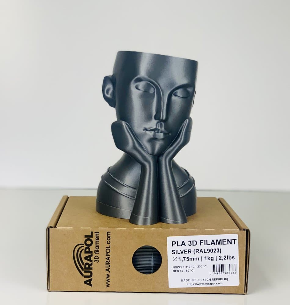 AURAPOL PLA 3D Filament Silver 1 kg 1,75 mm - náhled 4
