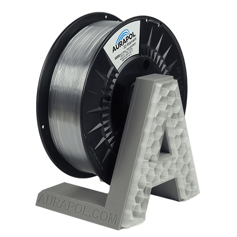 AURAPOL PET-G Filament Natural transparentní 1 kg 1,75 mm