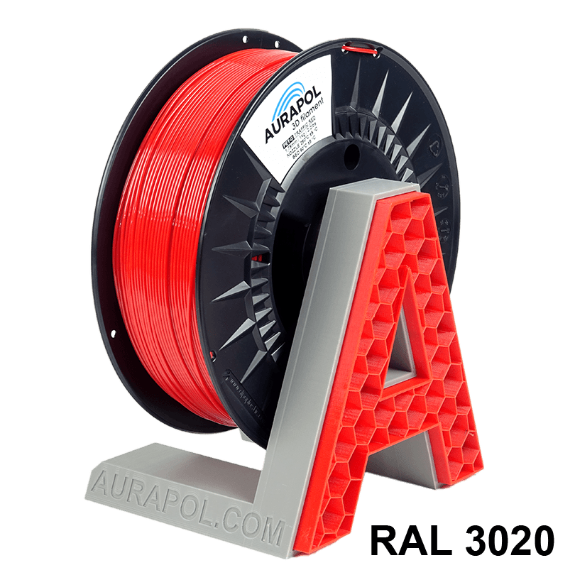 AURAPOL PET-G Filament Dopravní Červená 1 kg 1,75 mm