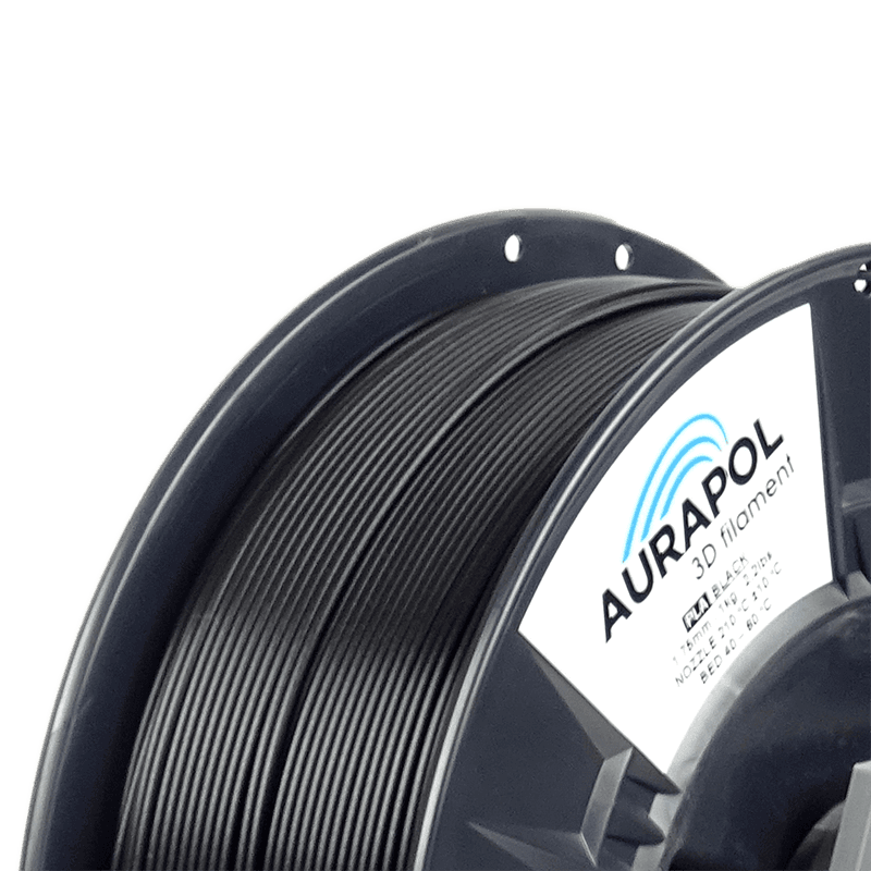 AURAPOL PLA 3D Filament Black 1 kg 1,75 mm - náhled 3