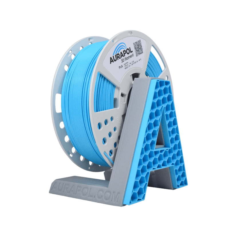 AURAPOL PLA 3D Filament Light Blue 1 kg 1,75 mm