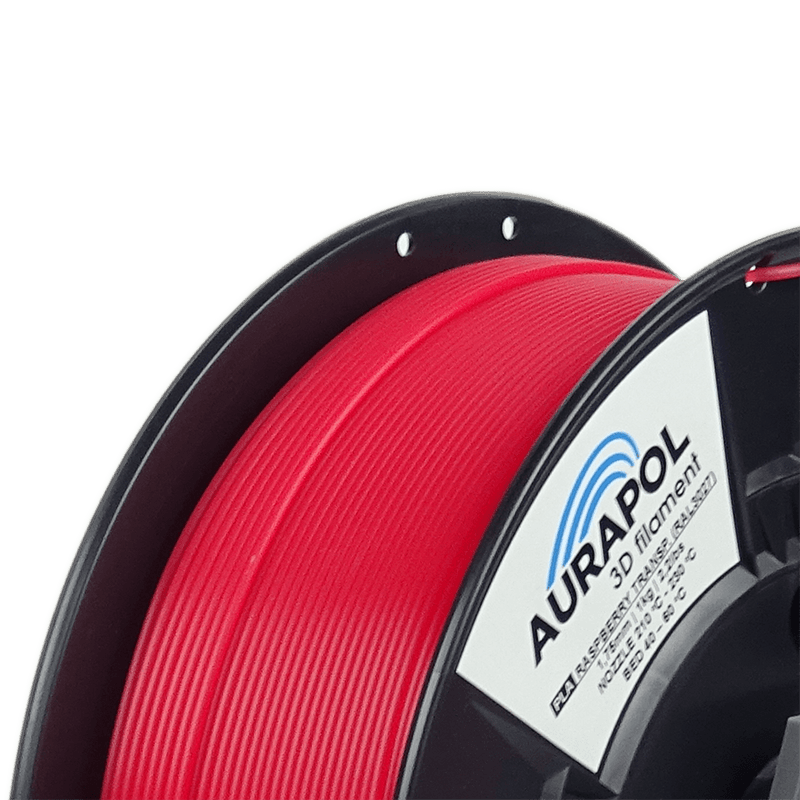 AURAPOL PLA 3D Filament Raspberry partially transparent 1 kg 1.75 mm - náhled 3
