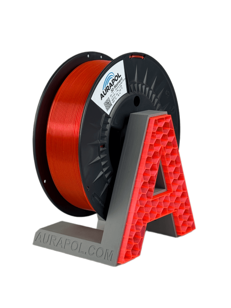AURAPOL PET-G Filament Stained Orange Glass Transparent 1 kg 1,75 mm