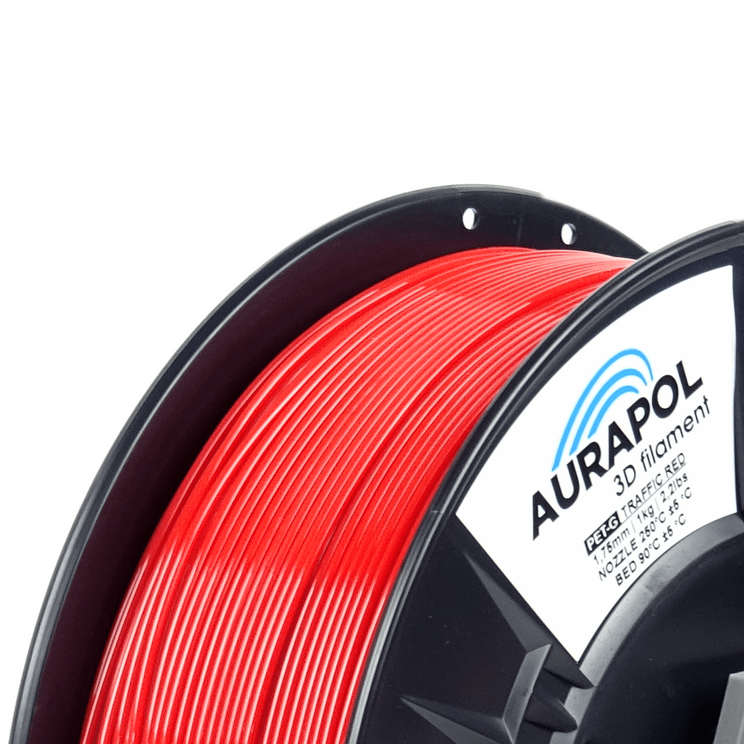 AURAPOL PET-G Filament Dopravní Červená 1 kg 1,75 mm - náhled 2