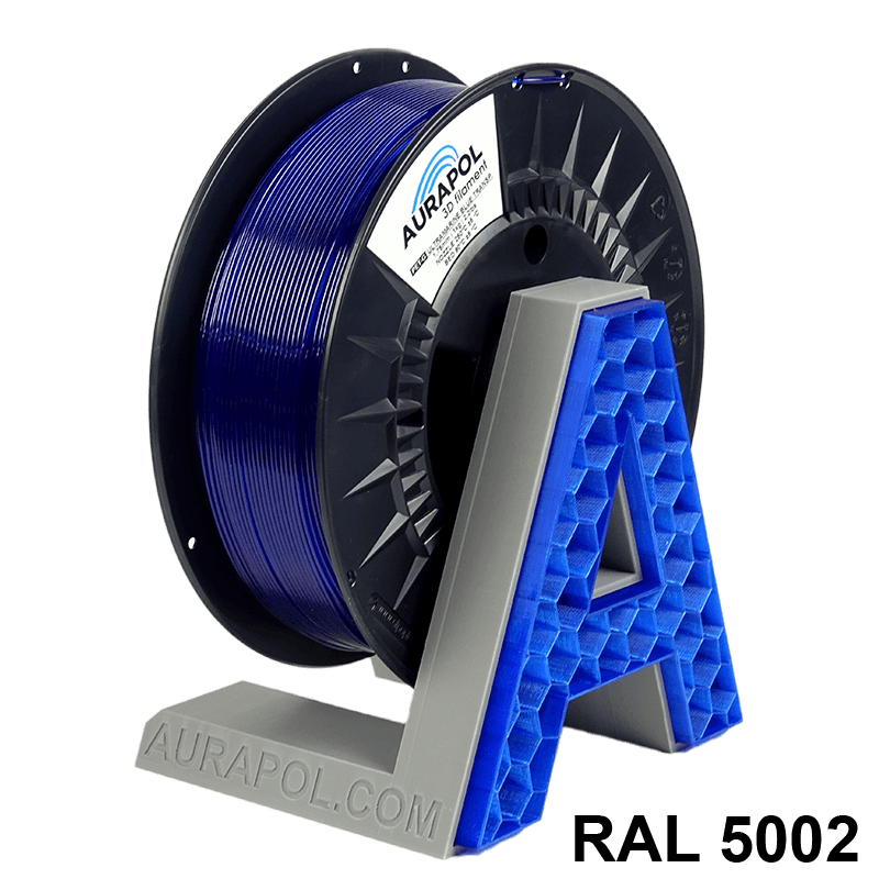 AURAPOL PET-G Filament Ultramarine Blue Transparent 1 kg 1,75 mm