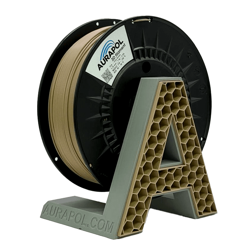 AURAPOL PLA 3D Filament Clay Brown 1 kg 1,75 mm