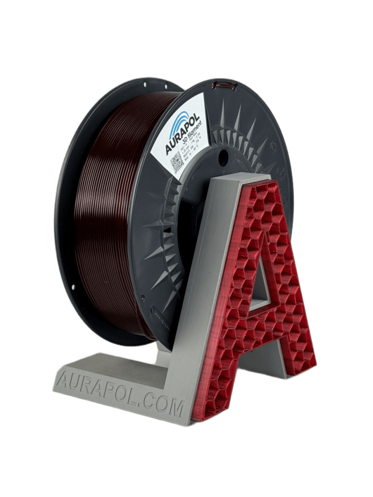AURAPOL PET-G Filament Red Wine Transparent 1 kg 1,75 mm