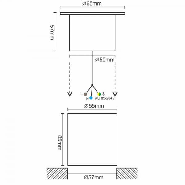 LED podlahové svítidlo 4W / IP67 GL501 / 2800K - LGL514 - náhled 4