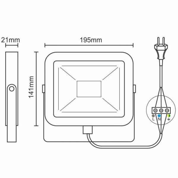 Nedes HQ reflektor 30W/4000K/BK - LF2023 - náhled 3