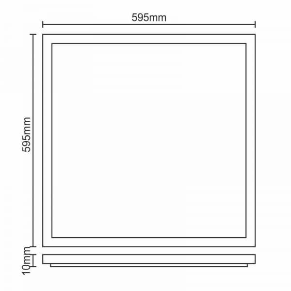 Nedes LED panel UGR 32W/595x595/SMD/4500K/WH/ UGR - PL120P/U - náhled 2