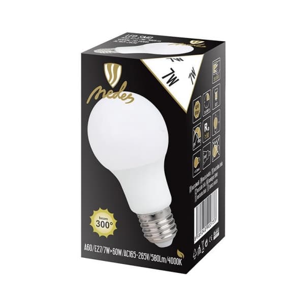 Nedes ZLS581 LED E27, A60, 7W, neutrální bílá - náhled 3