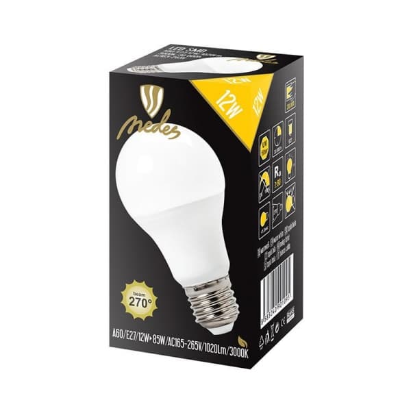 Nedes ZLS513 LED E27, A60, 12W, teplá bílá - náhled 3