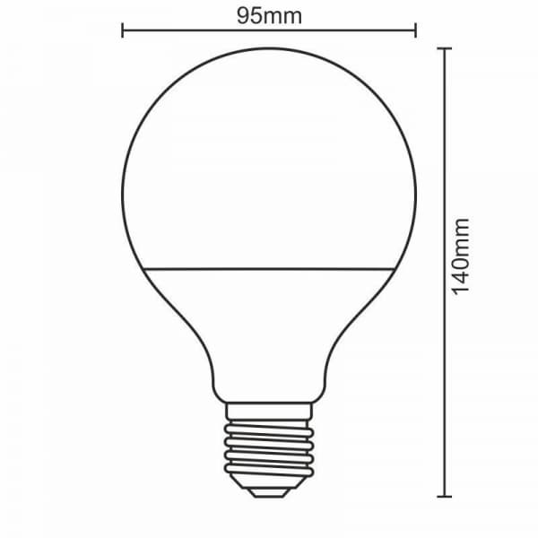 Nedes ZLS912 LED E27, G95, 18W, teplá bílá - náhled 3