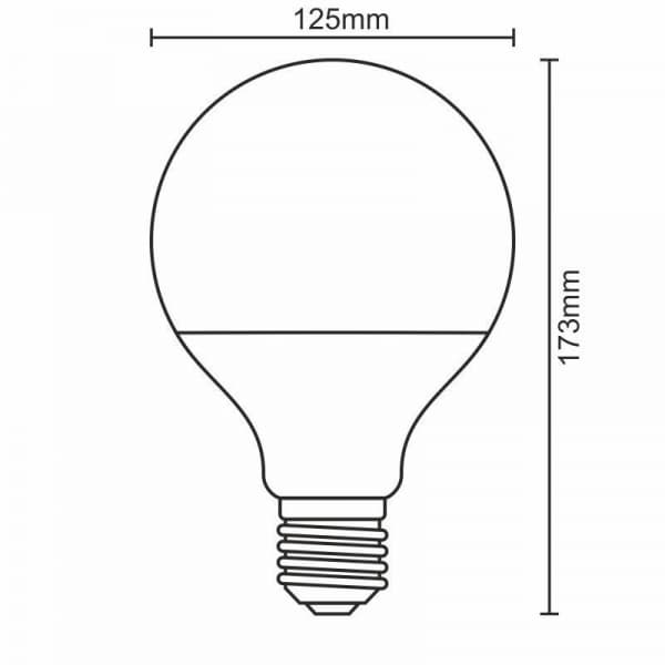Nedes ZLS924 LED E27, G125, 20W, denní bílá - náhled 2