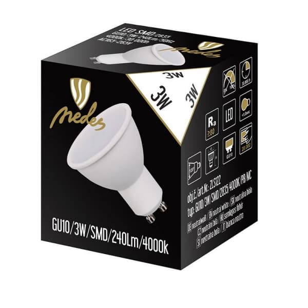 Nedes ZLS122 LED GU10, 3W, neutrální bílá - náhled 3