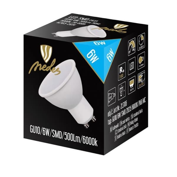Nedes ZLS106 LED GU10, 6W, studená bílá - náhled 3