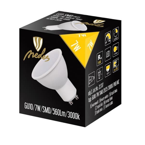 Nedes ZLS117 LED GU10, 7W, teplá bílá - náhled 3