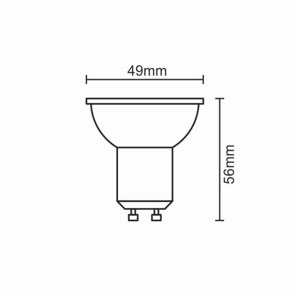 Nedes ZLS108 LED GU10, 8W, teplá bílá - náhled 2