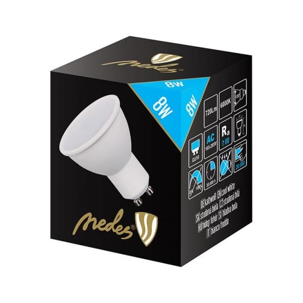 Nedes ZLS108 LED GU10, 8W, teplá bílá - náhled 3