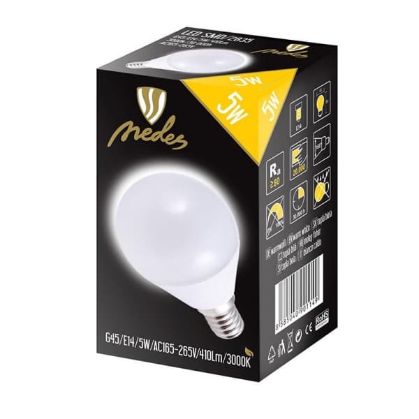 Nedes ZLS812 LED E14, G45, 5W, teplá bílá - náhled 3