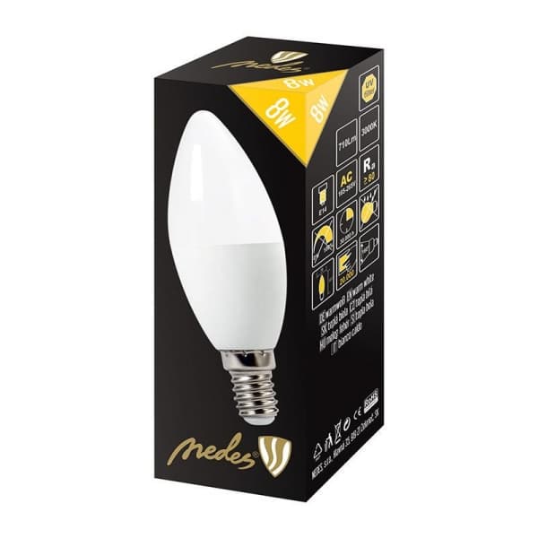 Nedes ZLS714 LED E14, G45, 8W, teplá bílá - náhled 3