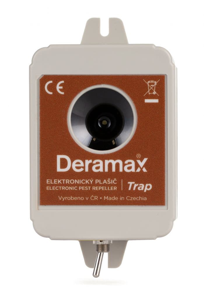 Deramax-Trap - Ultrazvukový odpuzovač-plašič koček, psů a divoké zvěře