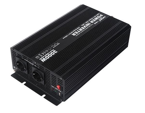 Měnič napětí Carspa CAR3KU-24 24V/230V+USB 3000W, modifikovaná sinus