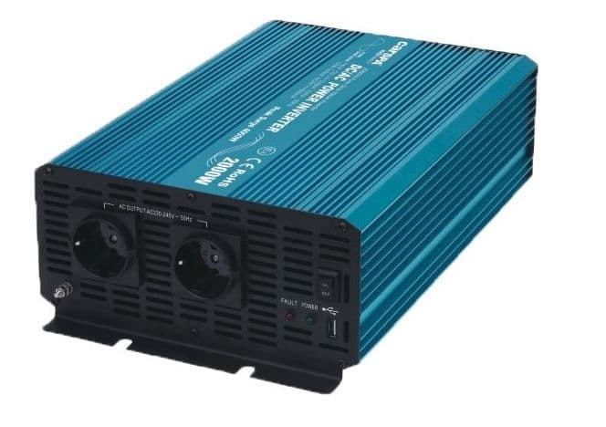 Měnič napětí Carspa P2000U-12, 12V/230V+USB, 2000W, čistá sinusovka