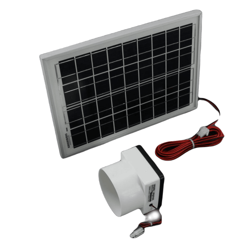 MALAPA SO190 - 65m3/ h, 10W solární větrací systém nástěnný (⌀ 100mm)