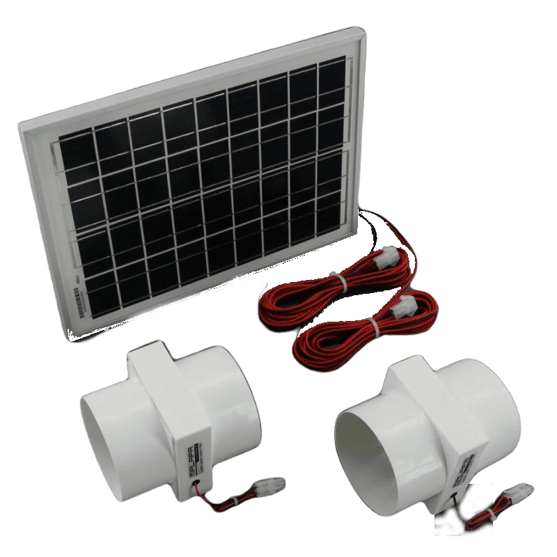 MALAPA SO193 - 130 m³/h, 10 W solární větrací systém vestavný, průměr 100 mm