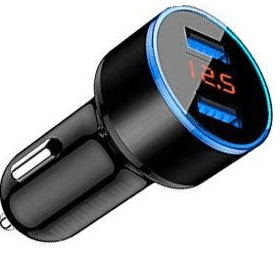 Voltmetr do autozapalovače 12V (CL zásuvka) + 2×USB