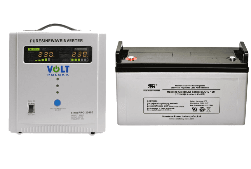 VSelektro Záložní zdroj 1250W, sinusPRO-2000E + AKU 120Ah