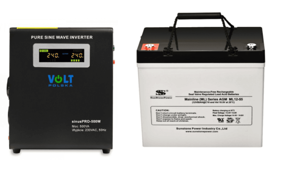 VSelektro Záložní zdroj 300W, sinusPRO-500W + AKU 55Ah