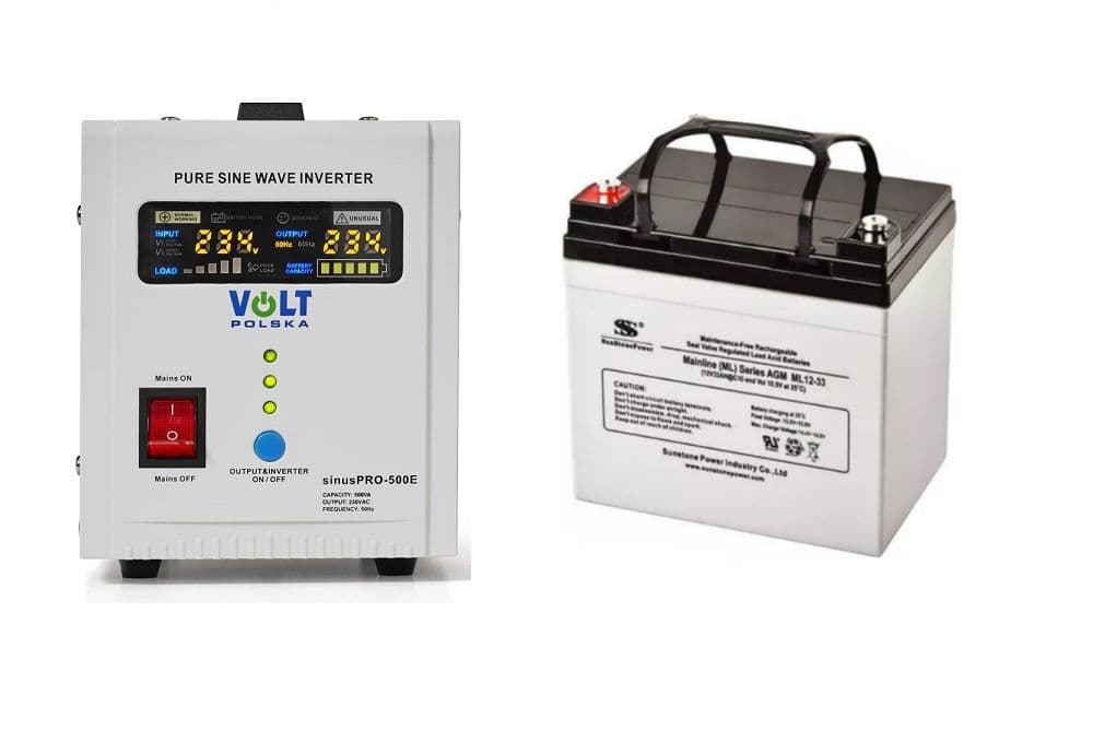 VSelektro Záložní zdroj 350W, sinusPRO-500E + AKU 33Ah