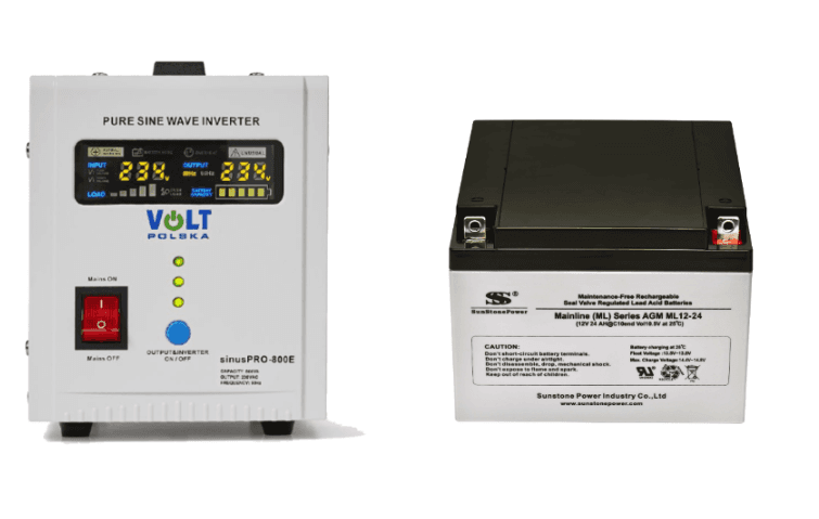 VSelektro Záložní zdroj 500W, sinusPRO-800E + AKU 24Ah