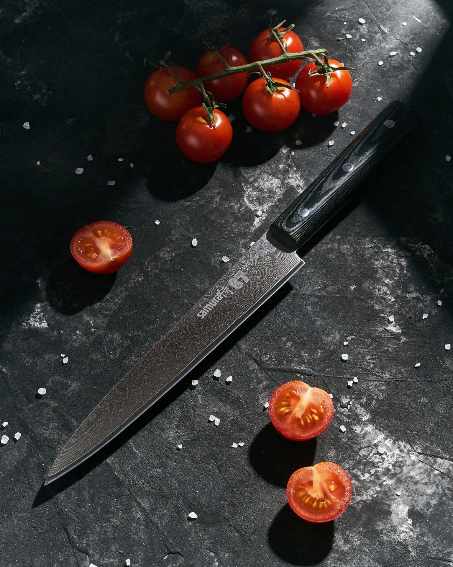 Samura DAMASCUS 67 SD67-0045M Plátkovací nůž 19 cm (Micarta) - náhled 4