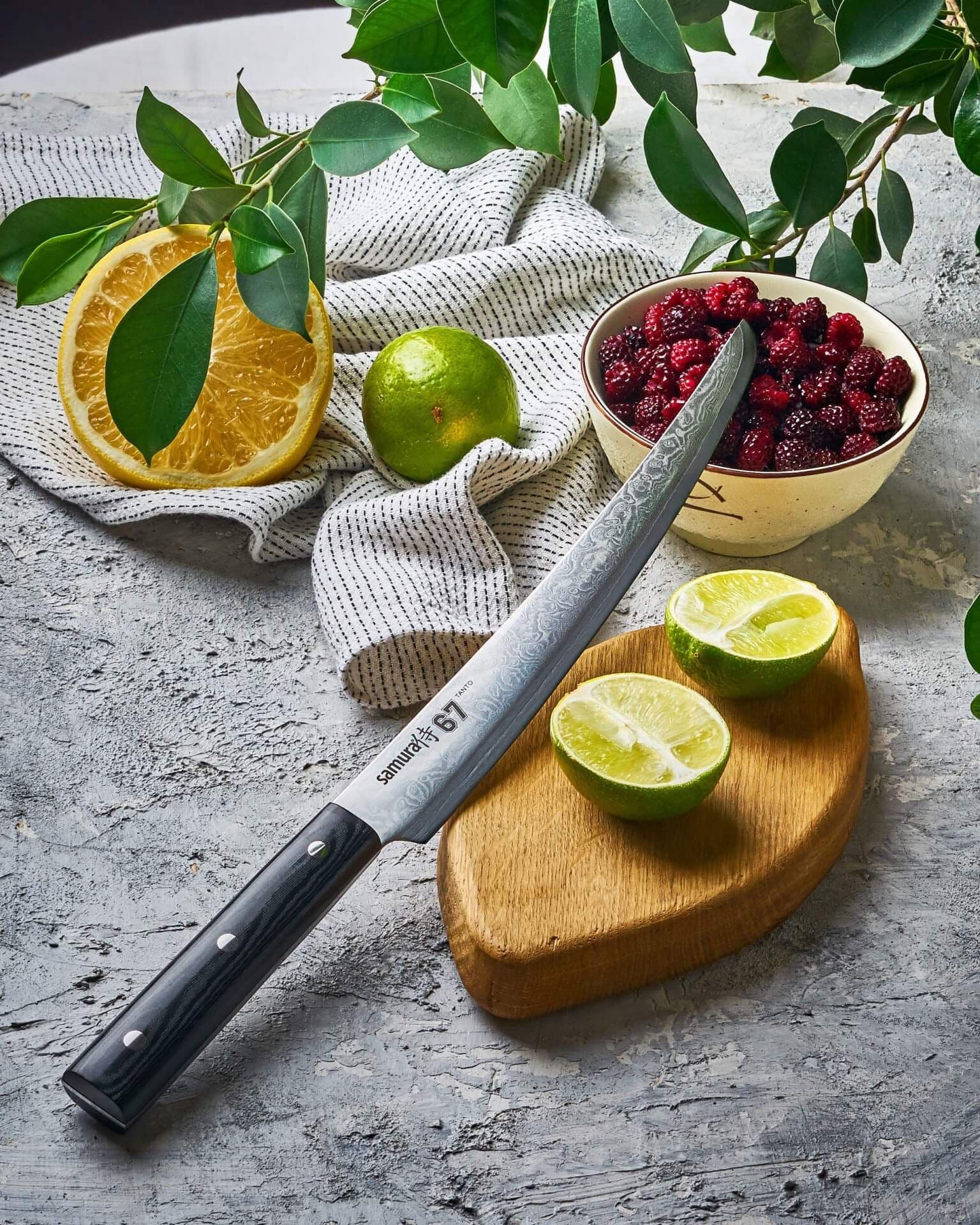 Samura DAMASCUS 67 SD67-0046MT Nářezový nůž TANTO 23 cm - náhled 4