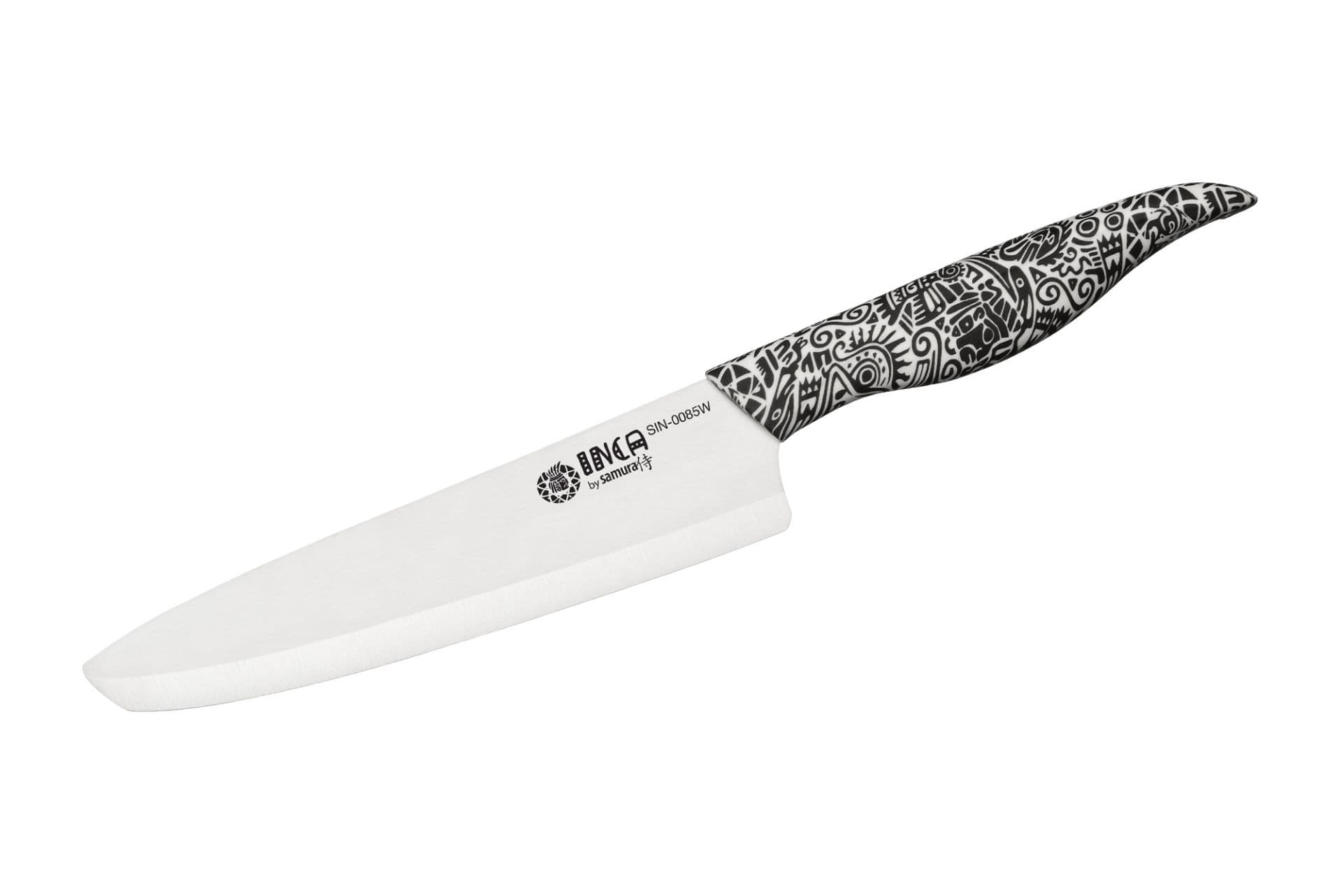 Samura INCA Šéfkuchařský keramický nůž 18,7 cm s čepelí z bílé zirkonie (SIN-0085W)