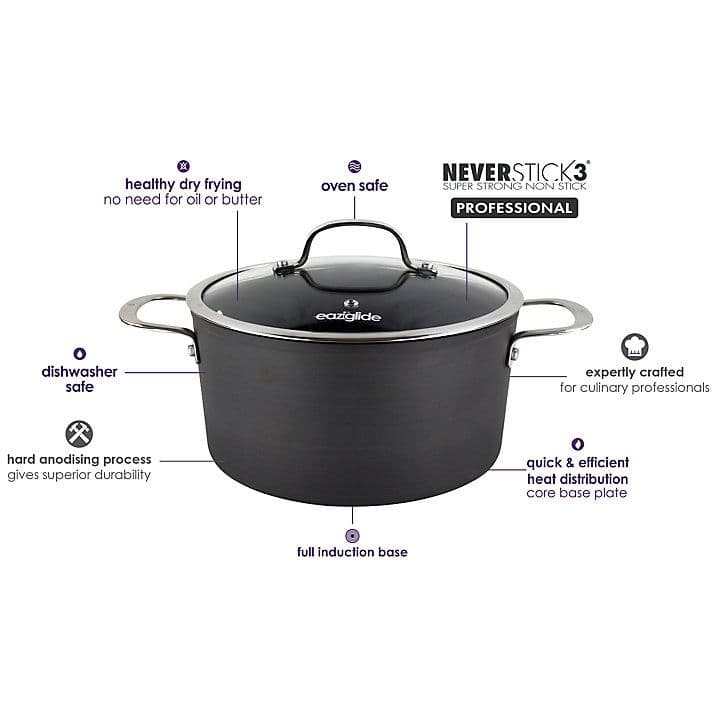 Eaziglide Neverstick3 hrnec s poklicí 24 cm - náhled 3
