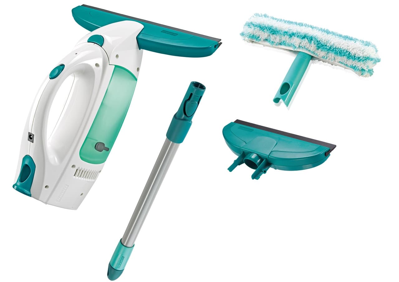 Leifheit vysavač na okna Window Cleaner s mopem a 43 cm tyčí + Sací hubice 17 cm-černá 51016